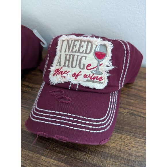 Burgundy I Need a Huge Glass of Wine - Picture 3 of 5